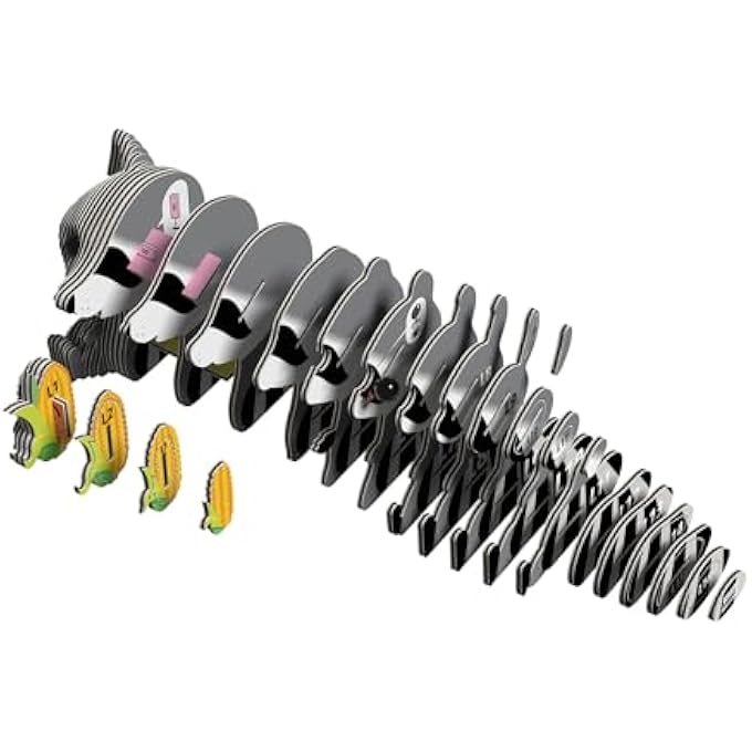 103 RACCOON. ECO-FRIENDLY 3D PAPER PUZZLE - Image 3